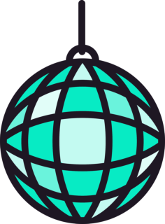 Mirror Ball Line Art Svg Vector, Free Vectors File